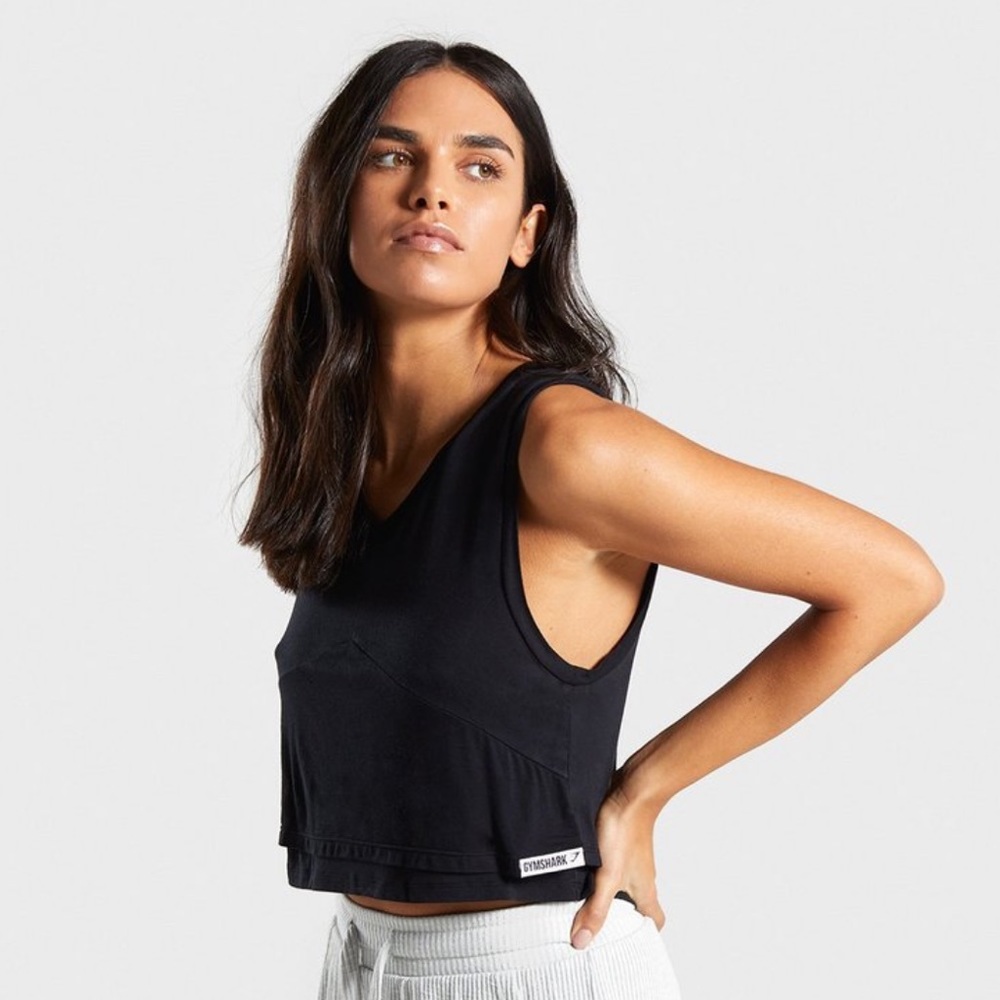 Xs black gymshark crop top